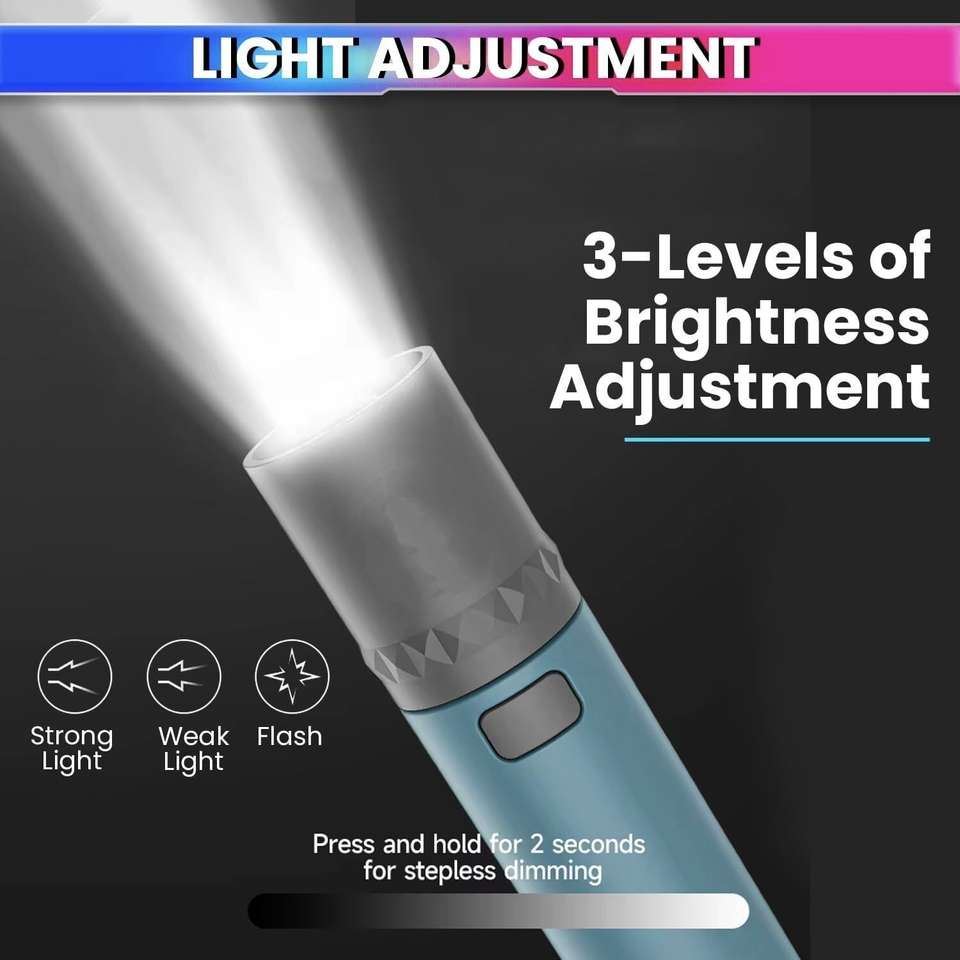 A B C GOLD Rechargeable Pocket Torch with Type-C Charging - Image 9