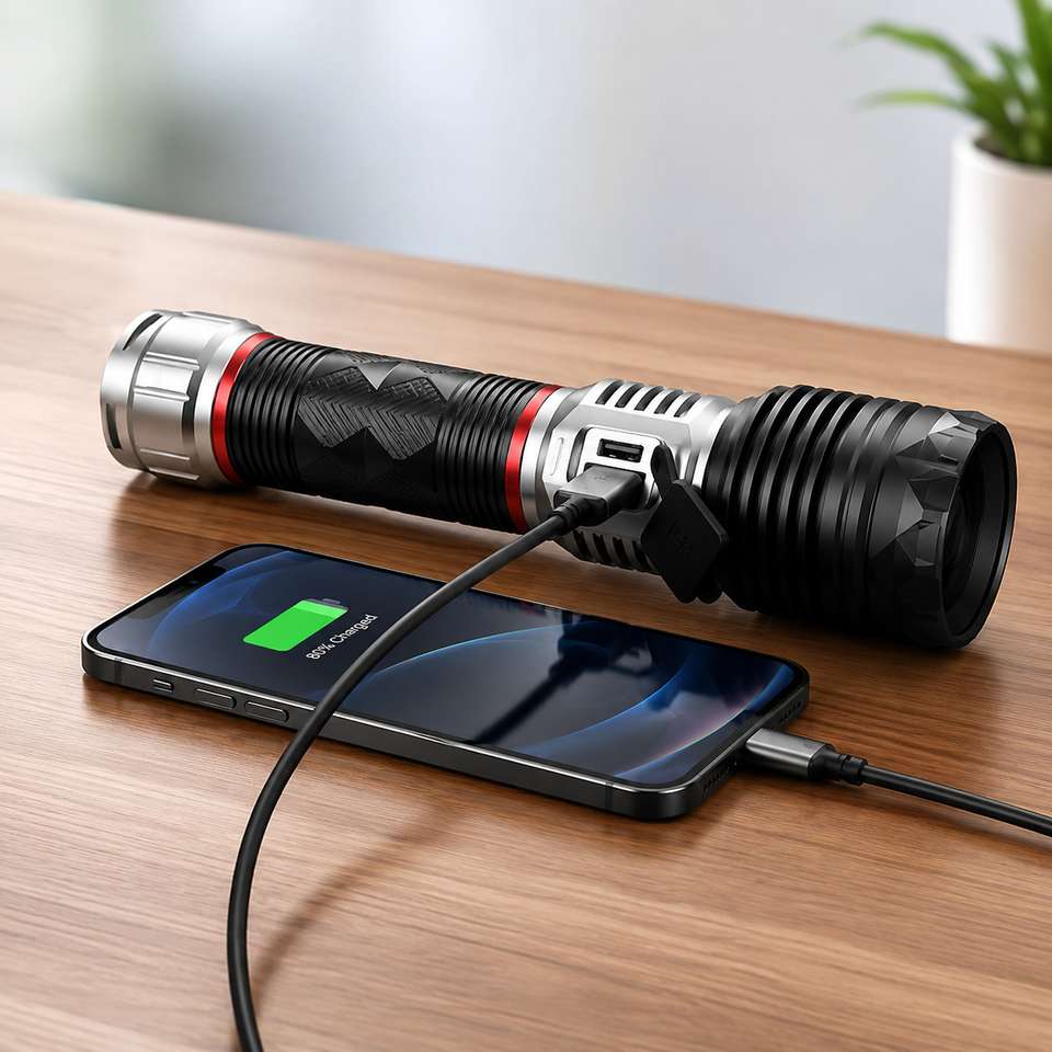 CRENTILA G85 Metal Zoomable 5 Mode Flashlight - Image 7