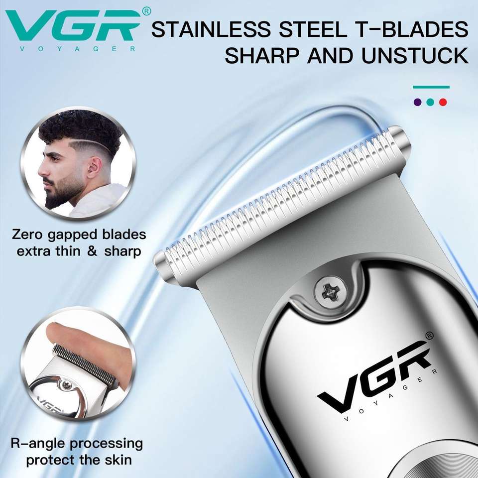 VGR V-071 Trimmer 120 min Runtime 4 Lengths Silver - Image 8