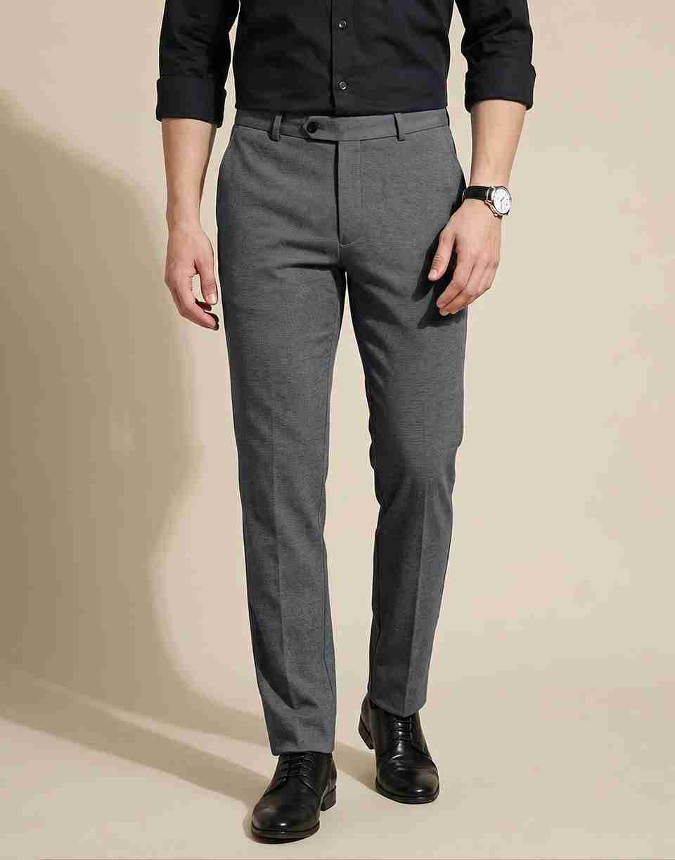 PETER ENGLAND Slim Fit Grey Trousers - Image 8