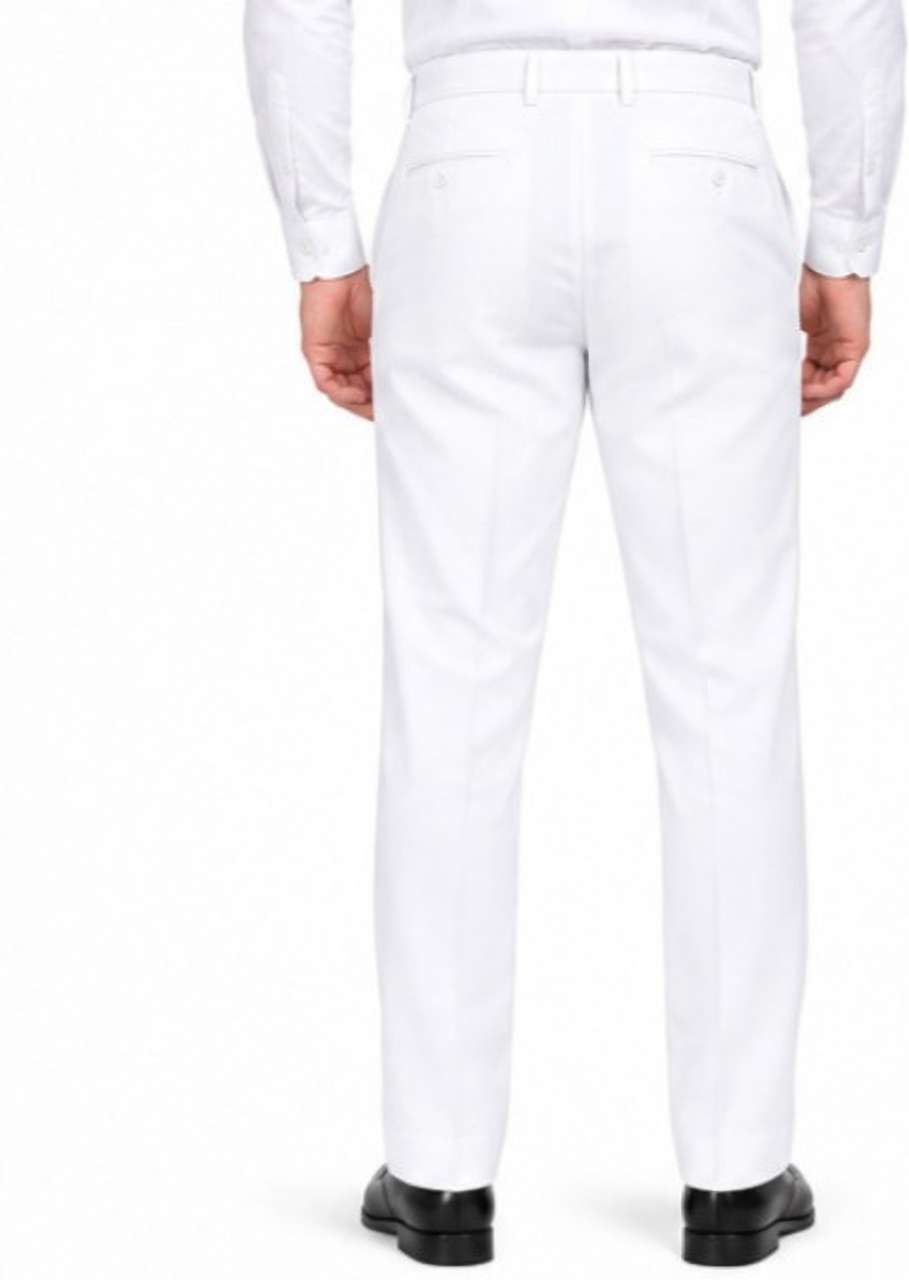 Surendra Men Straight Fit White Trousers - Image 6