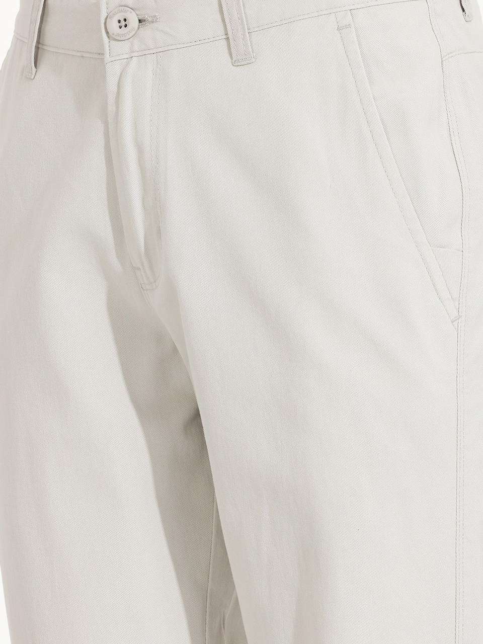 Roadster Men White Cotton Trousers - Image 8