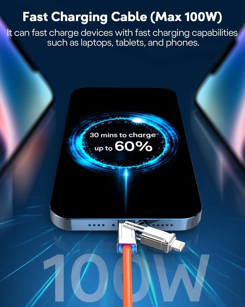 JNSM 4 in 1 Data Cable Fast Charging Portable Cord - Image 8