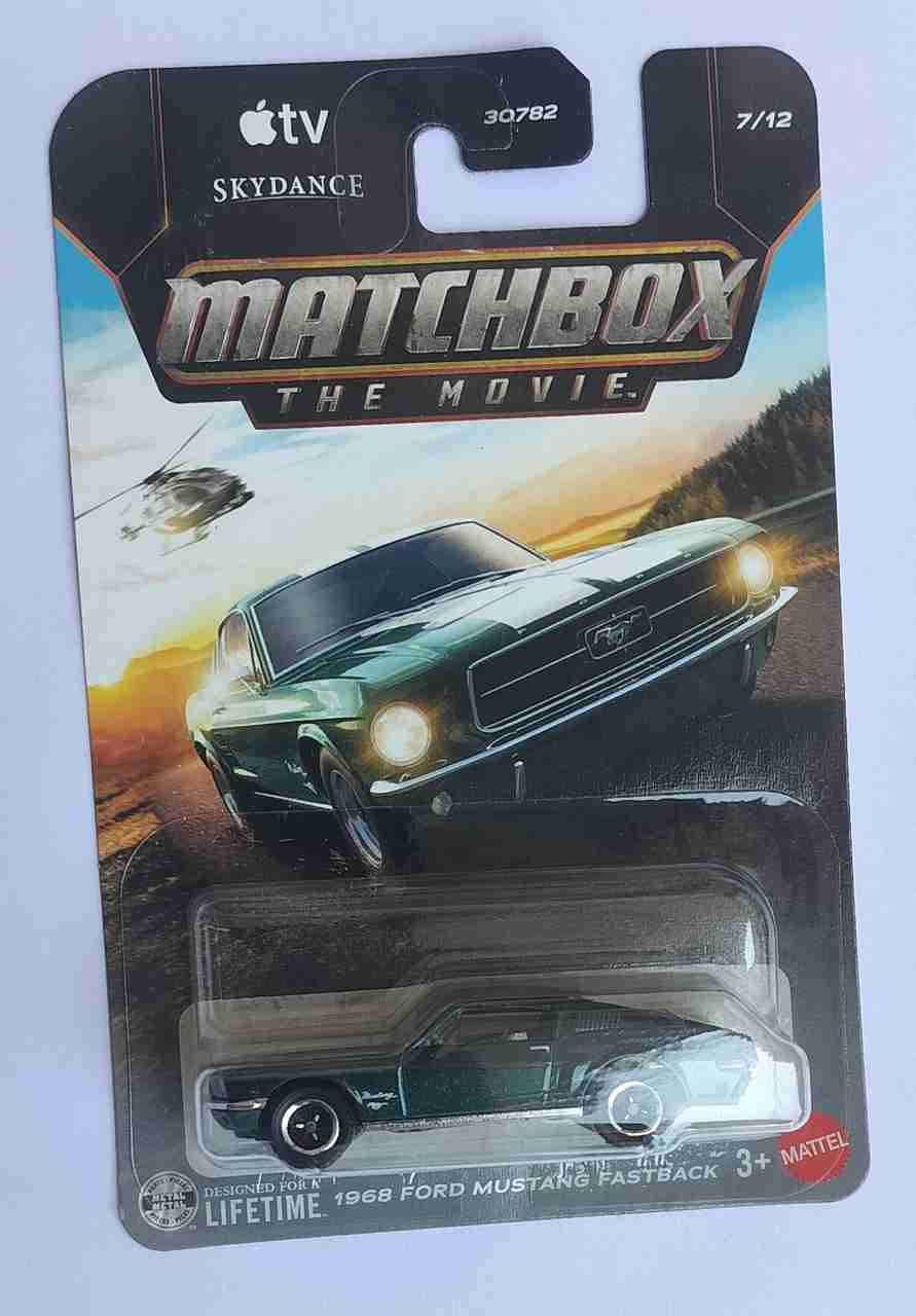 Matchbox 1968 Ford Mustang Fastback Toy Car (Green) - Image 3