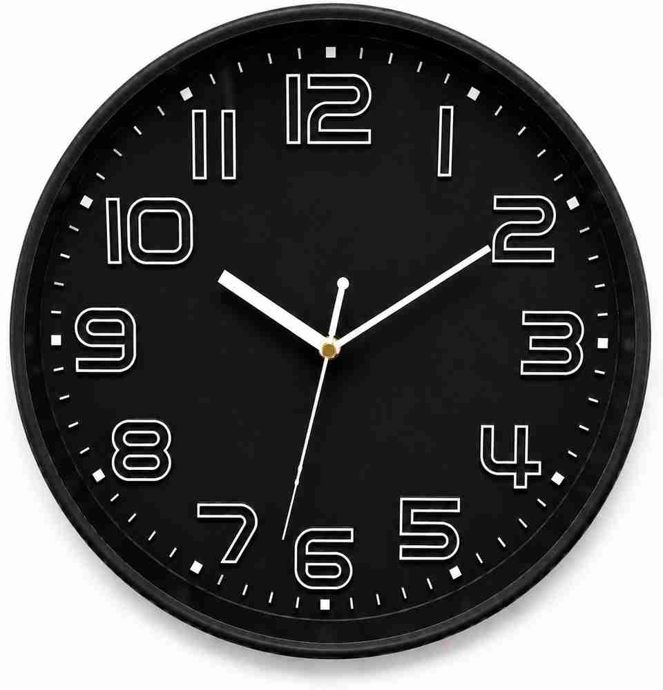 Silvasa 30cm Black Wall Clock - Image 6