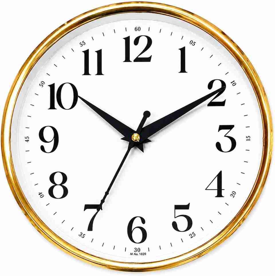 PAVAN 10x20 cm Gold Glass Wall Clock - Image 4
