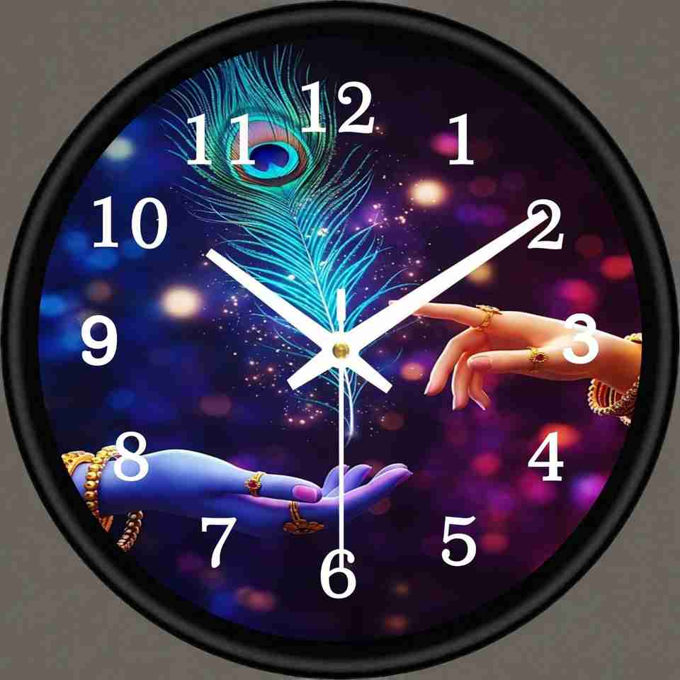 Aashish.Enterprises 25x25 cm Black Analog Wall Clock - Image 9