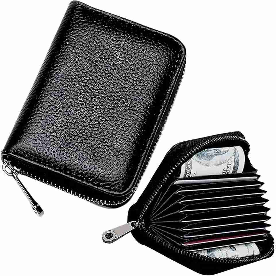 Gymisa Black Leather Card Holder 9 Slots - Image 6