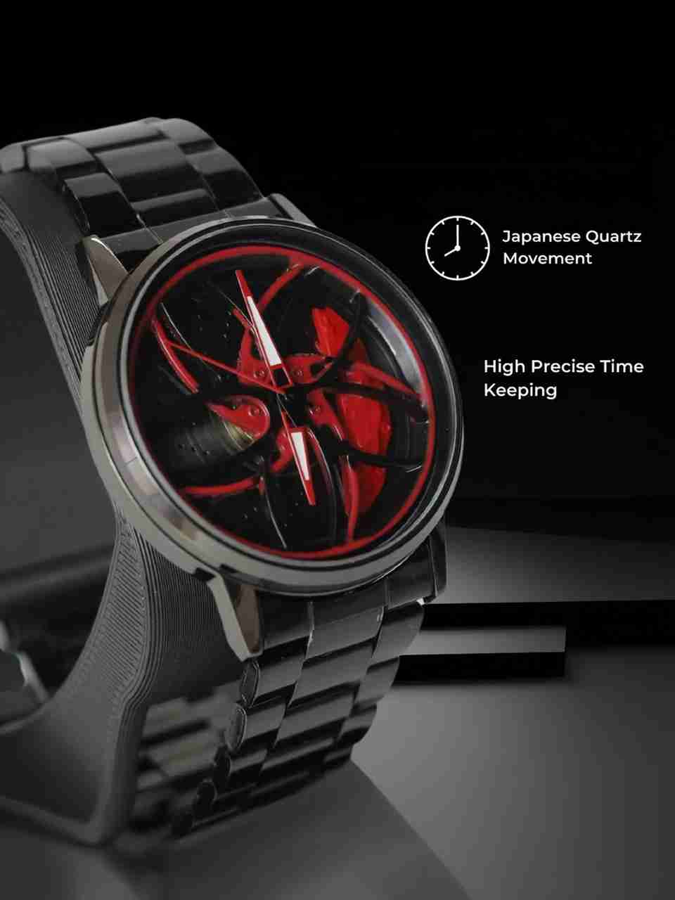 ELIVOR Mustang Wheel Spinning Analog Watch - Image 4