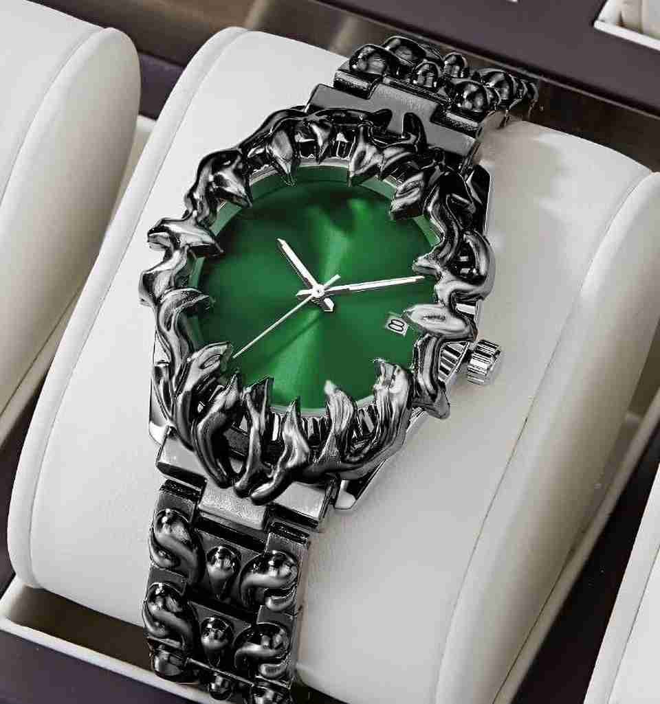ZAFIROX Emerald Green Gothic Dragon Bracelet Watch - Image 8