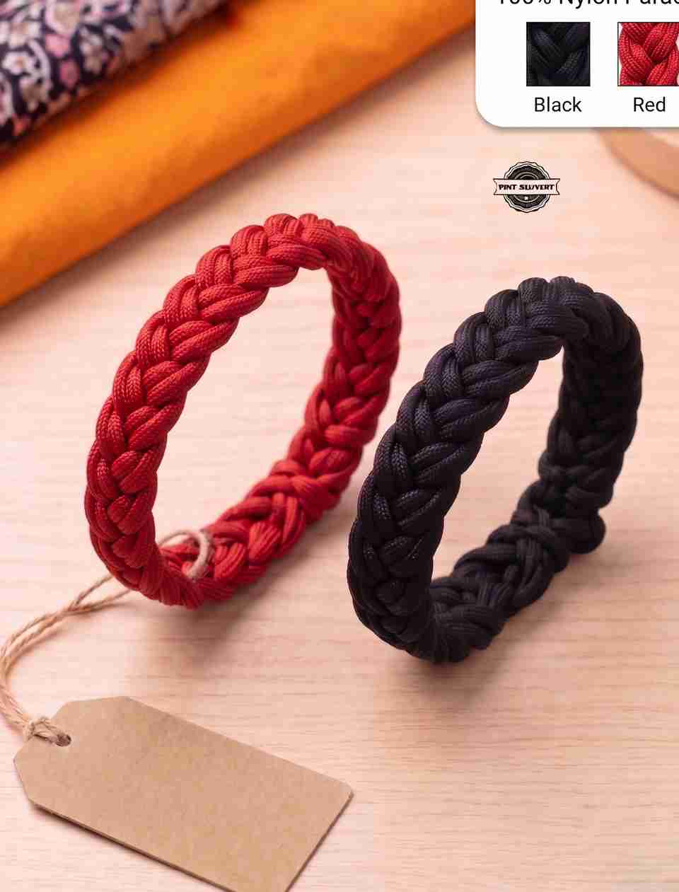 Krishnacollection Handcrafted Paracord Rope Bracelet Set for Men - Image 5