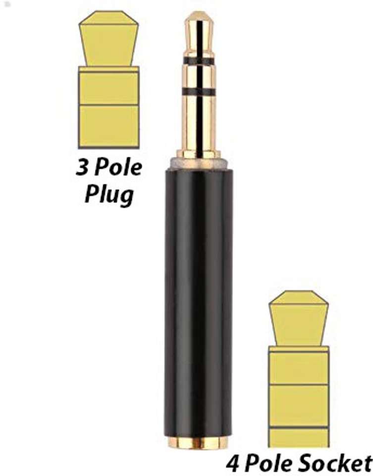 SYMFONIA Black 3.5mm 3-Pole to 4-Pole Audio Adapter - Image 9
