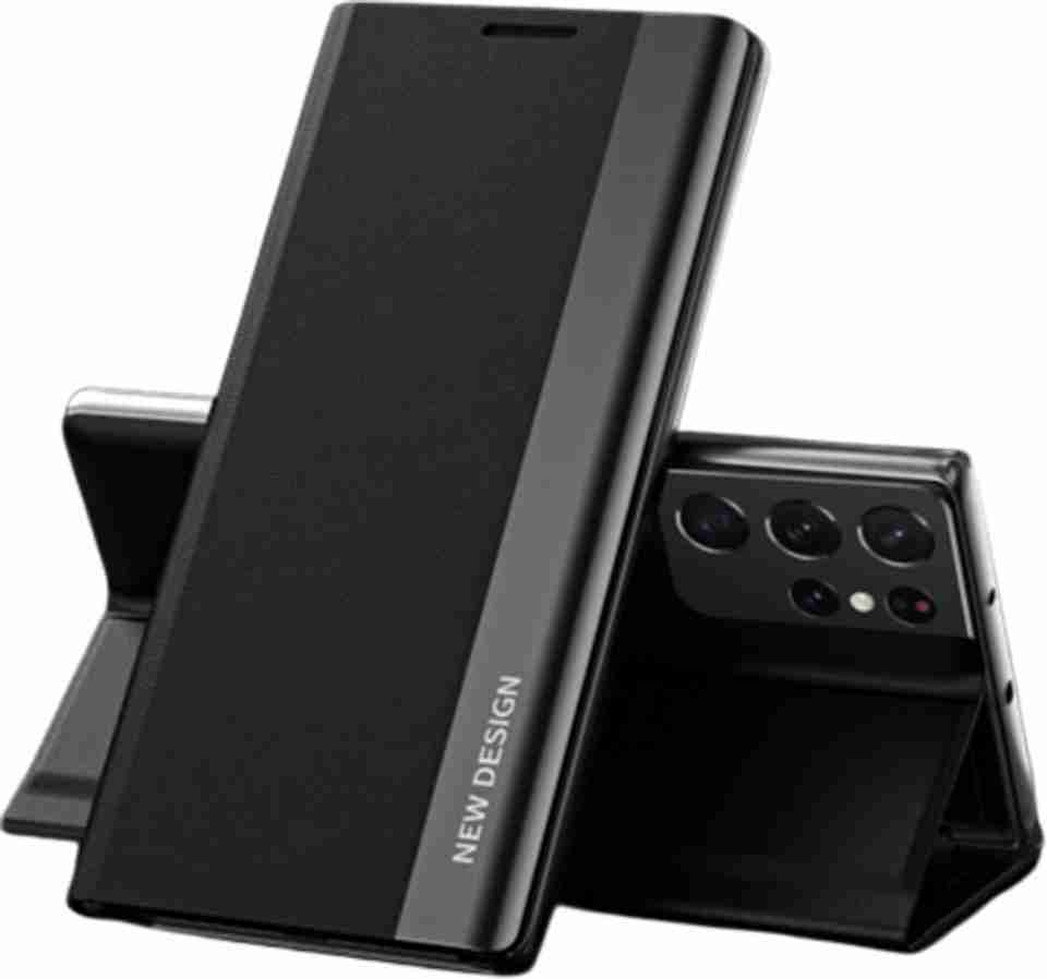 RNR Vivo T2 5G Flip Leather Case Black - Image 3