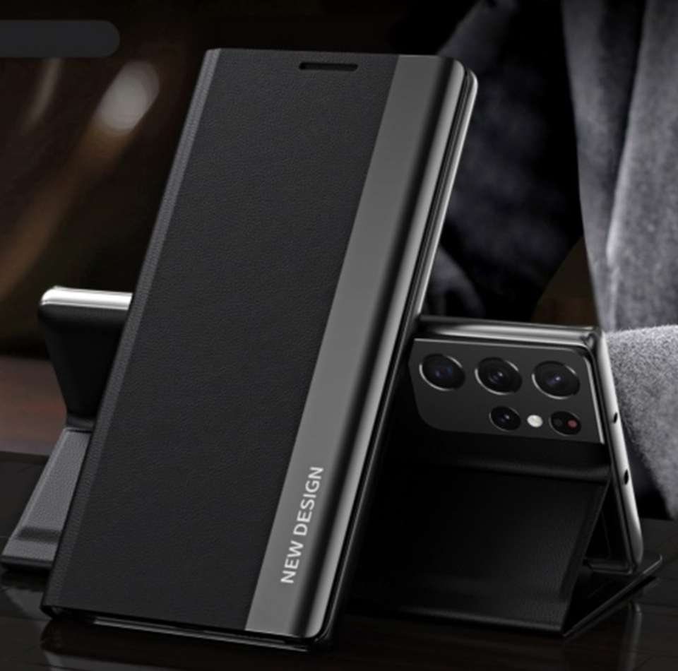 RNR Vivo T2 5G Flip Leather Case Black - Image 4