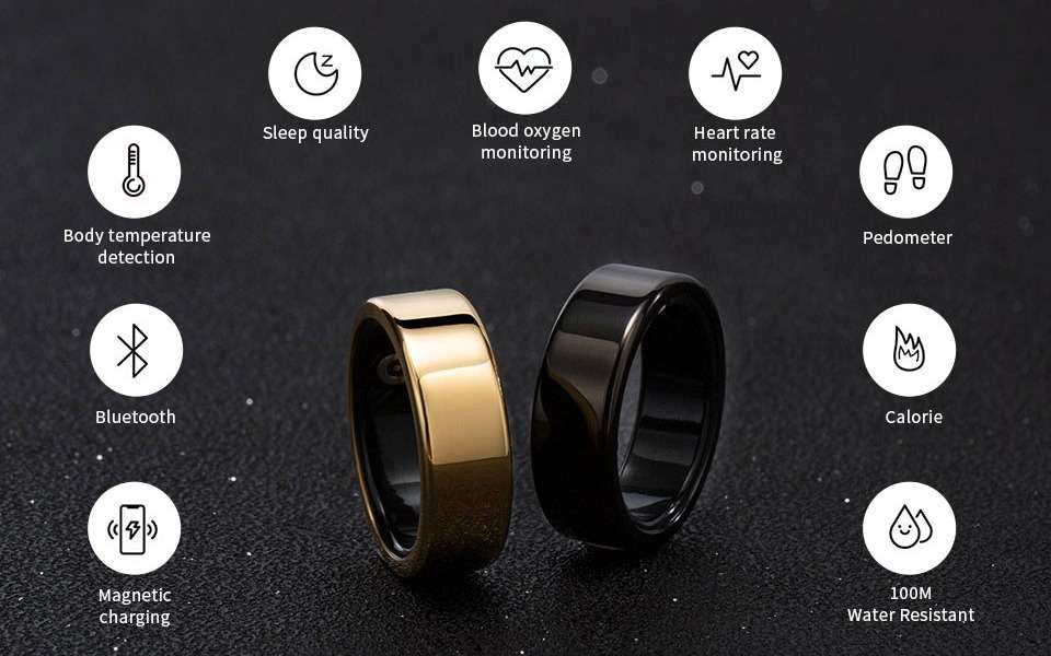Tiqo Supernova Smart Ring Size 8 Gold - Image 6